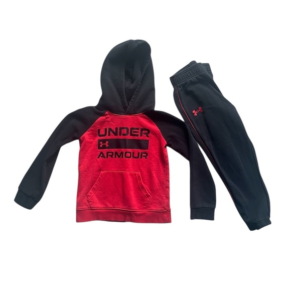 Under Armour Other - Under Armour Red and black sweatshirt and pants set